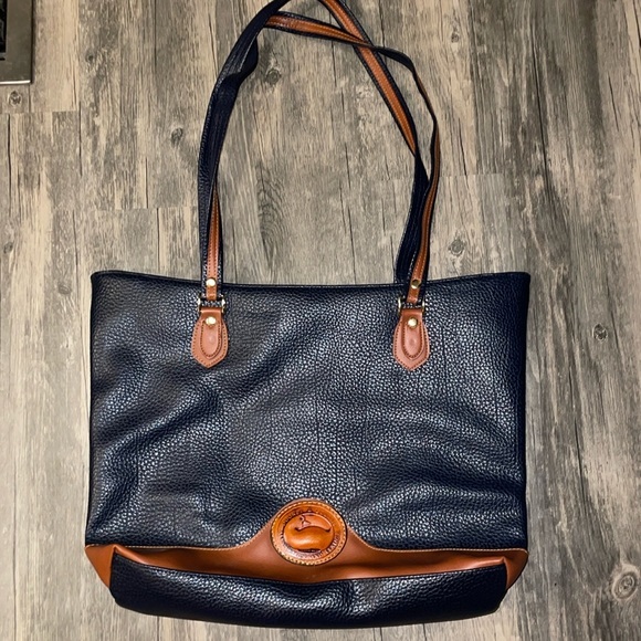 Dooney & Bourke Handbags - Dooney & Bourke and navy and brown tote -